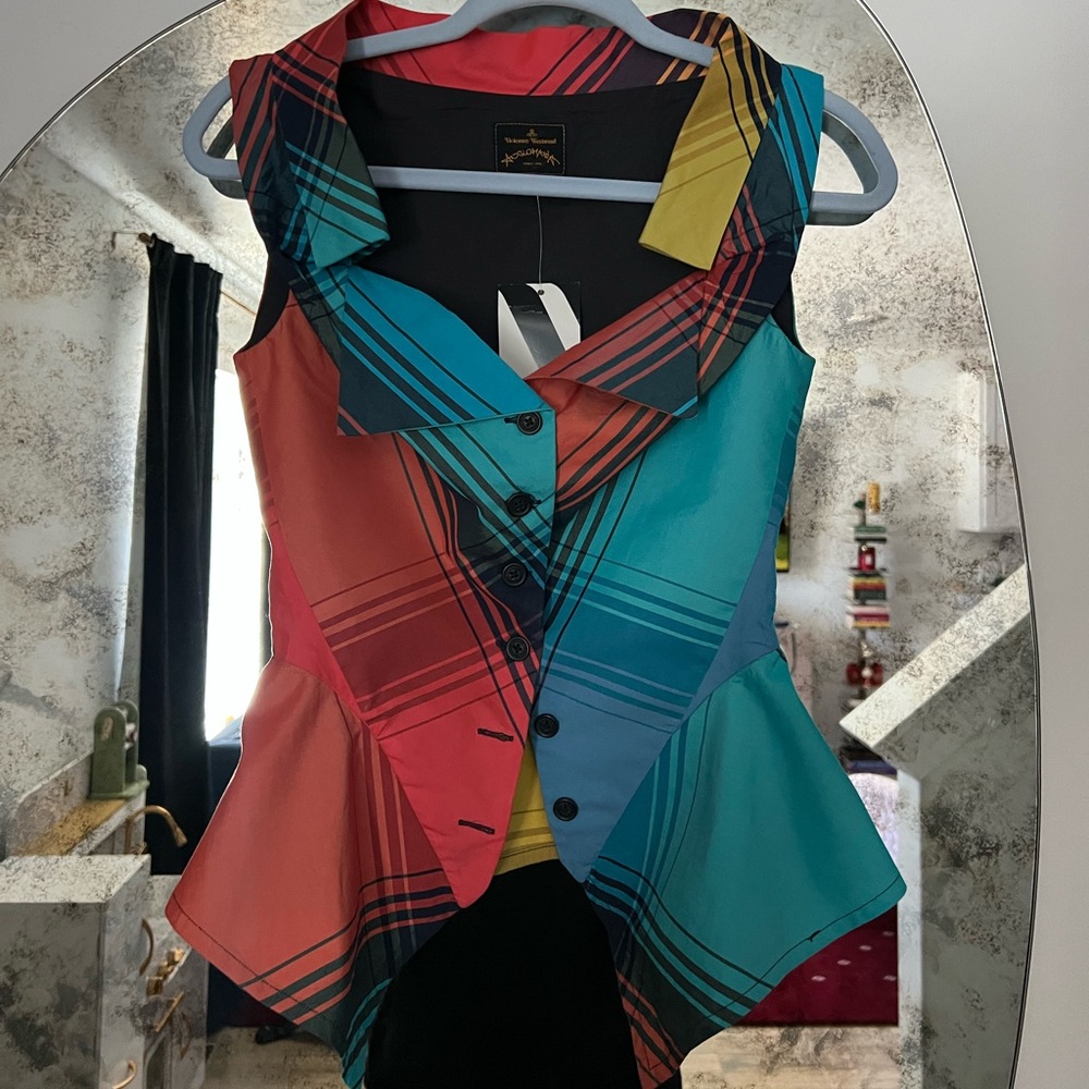 Very Rare Vivienne Westwood Plaid Top Size 4